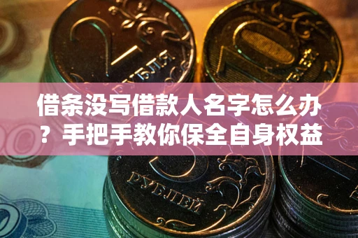 济南借条没写借款人名字怎么办？手把手教你保全自身权益
