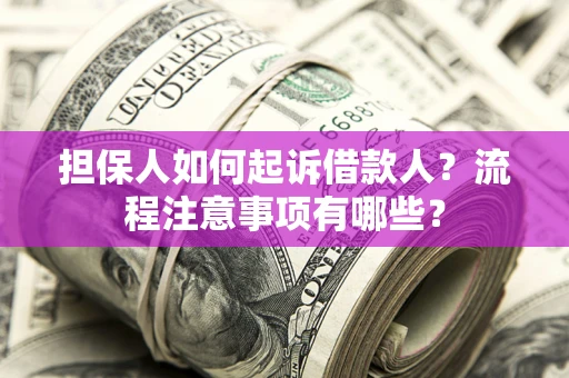 济南担保人如何起诉借款人？流程注意事项有哪些？