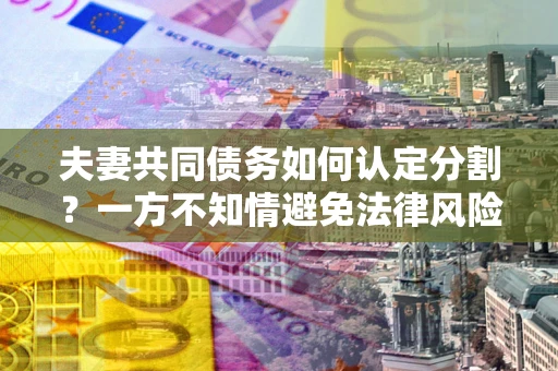 济南夫妻共同债务如何认定分割？一方不知情避免法律风险必看！